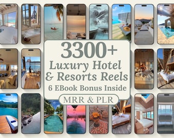3300+ Luxury Resort & Hotel Reels | Faceless Travel Content | MRR PLR | TikTok Reels Shorts