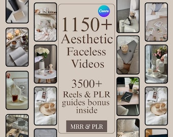 1150+ Faceless Reels Bundle, Videos, Faceless Marketing, Faceless Reels, Faceless Video, Aesthetic Reels, Digital Marketing, MRR/PLR