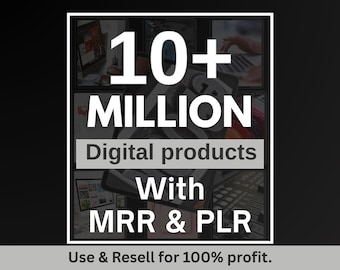 10 Million+ Ultimate PLR MRR Bundle Ideal for Passive Income, Plr Mrr Digital Products, Master Resell Rights, All our PLR Digital Products