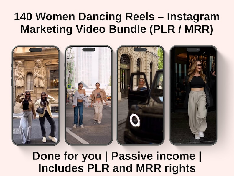 Women dancing aesthetic video clips for social media reels and content creators