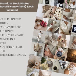 Minimal beige aesthetic lifestyle stock photos for Etsy sellers and content creators, 780 image mega bundle