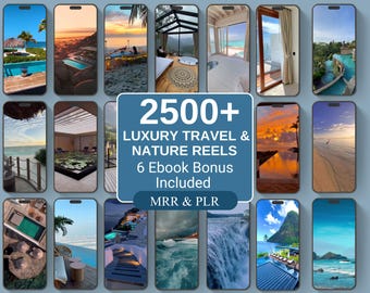 Plus de 2 500 bobines de voyage et de nature | Lot de vidéos virales sur les réseaux sociaux | Droits DPP MRR | Téléchargement instantané