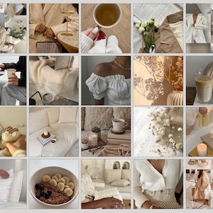 Faceless aesthetic social media content bundle for Instagram reels covers and Canva templates
