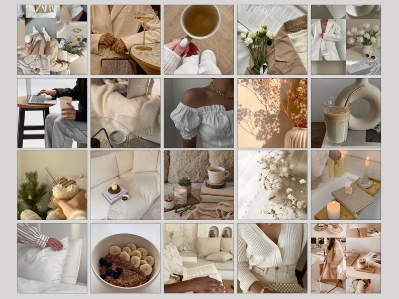 Faceless aesthetic social media content bundle for Instagram reels covers and Canva templates