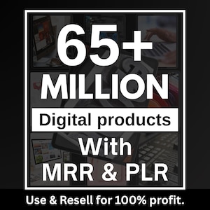 Pacchetto PLR MRR definitivo da 65 milioni, ideale per reddito passivo / Prodotti digitali PLR Mrr / Diritti di rivendita master / Tutti i nostri prodotti digitali PLR