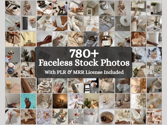 780+ Faceless Stock Photos PLR Bundle | Aesthetic Instagram Reels Content | MRR Digital Marketing Vault | Resell Rights Included