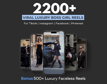 2200+ Luxury Boss Girl Reels Bundle | Faceless Marketing Videos | PLR MRR Resell Rights