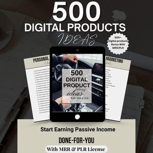 500 Digital Product Ideas With MRR & PLR
