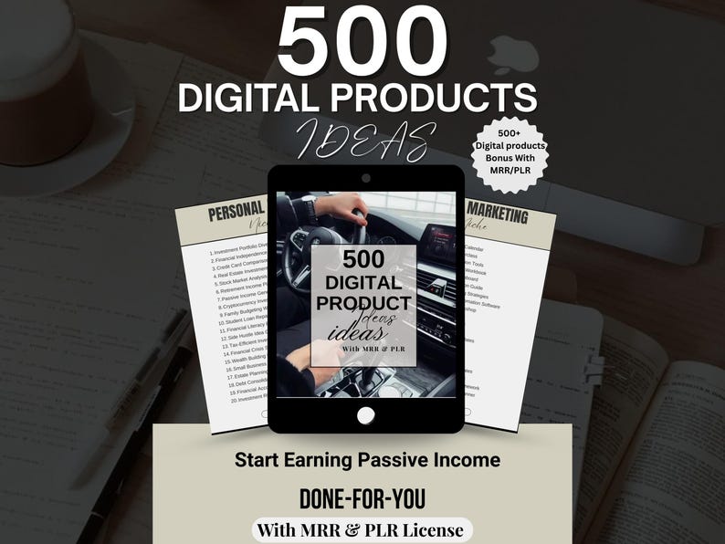 500 Digital Product Ideas With MRR & PLR