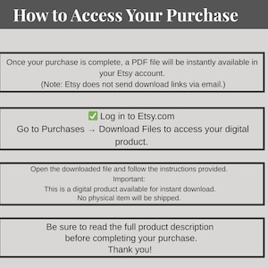 How to access and download digital product from etsy