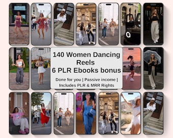 140 Women Dancing Reels Bundle | Aesthetic Dance Videos | Viral Instagram & TikTok Reels | Digital Product | MRR PLR