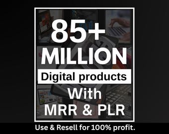 85 Million+ Ultimate PLR MRR Bundle Ideal for Passive Income | Plr Mrr Digital Products| Master Resell Rights | All our PLR Digital Products