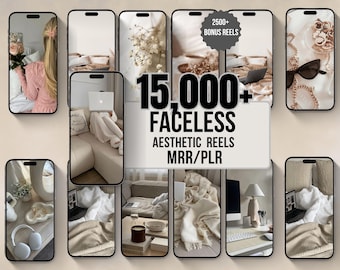 15.000+ Faceless Rollen | Viral ästhetik Videos | Digitales Marketing-Bundle | Canva Bearbeitbar | PLR & MRR | Passives Einkommen Inhalt