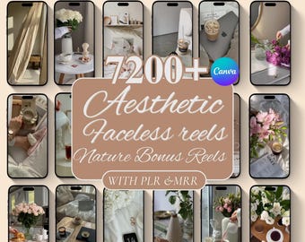 7200+ Faceless Reels Bundle, Videos, Faceless Marketing, Faceless Reels, Faceless Video, Aesthetic Reels, Digital Marketing, MRR/PLR