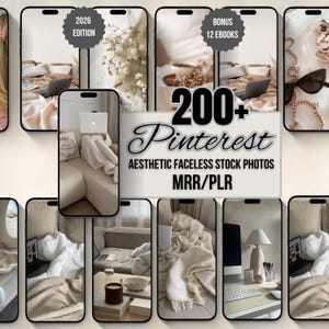 200+ ästhetische gesichtslose Fotos bündeln | Instagram Reels Inhaltsbank | PLR + MRR | Master Weiterverkaufsrechte | Digitales Marketing Tresor