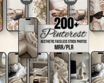 Bundel met 200+ esthetische anonieme stockfoto's | Inhoudsbank Instagram-rollen | PLR + MRR | Master-doorverkooprechten | Digitale-marketingkluis