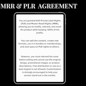 MRR + PLR Aggrement
