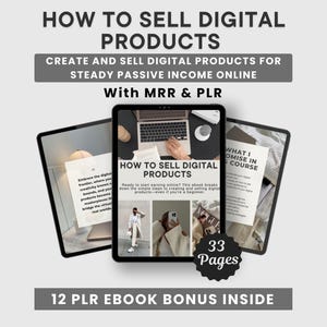 How to Create & Sell Digital Products Guide for Beginners | DFY Digital Marketing Ebook | PLR MRR Resell Rights | Done for You Ebook to Sell
