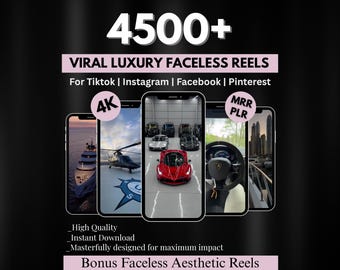 4500+ Viral Luxury Rich Lifestyle Videos Reels, Cars, Yacht, Plane, Millionaire, TikTok, Instagram, YouTube, Digital Marketing, MRR, PLR