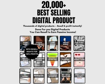 20,000+ Done For You Resell Digital Products Bundle Ideal for Passive Income PLR MRR Digital Products Master Resell Rights Digital Products