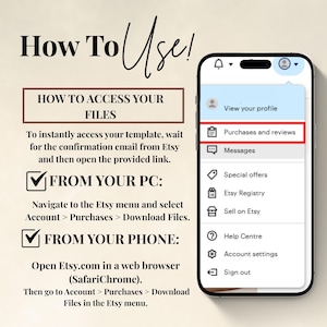 How to use digital products from etsy
