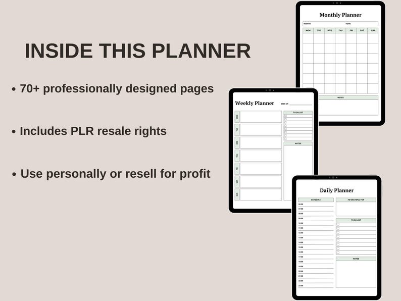 2026 All-in-one Digital Planner | Editable Canva Template | PLR MRR - Etsy