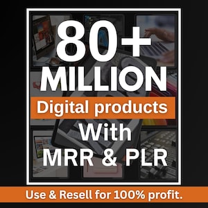80 Millionen+ Ultimatives PLR MRR Bundle Ideal fürPassives Einkommen | Plr Herr Digitale Produkte | Master Weiterverkaufsrechte | Alle unsere PLR Digital Produkte