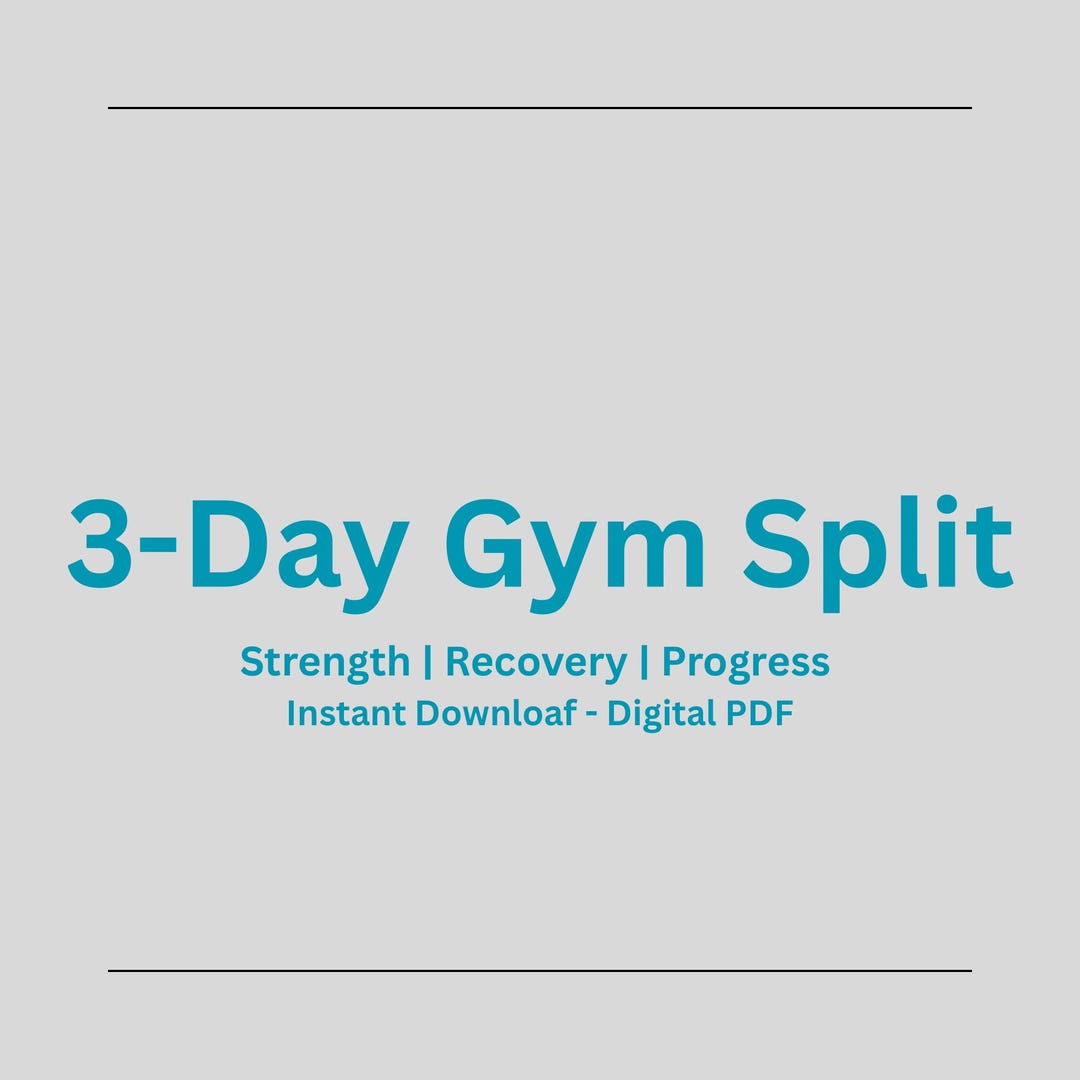 3-day Gym Split Workout Planner - Etsy