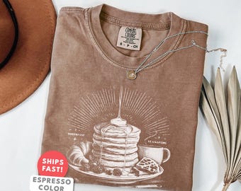 Vintage Brunch Shirt: Comfort Colors Breakfast Foodie T-Shirt