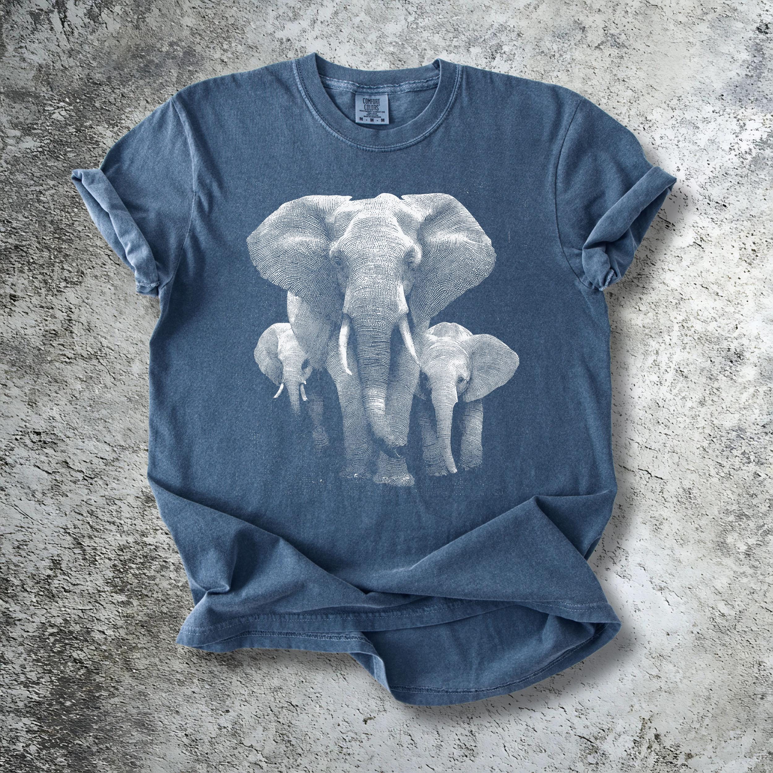 新品 未使用ENFOLD ELEPHANT MOTIF SHIRT Elephant Graphic Tee | Vintage Safari Elephant Portrait Shirt