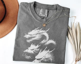 Camiseta vintage de dragones japoneses: Camiseta Comfort Colors® de la cultura japonesa
