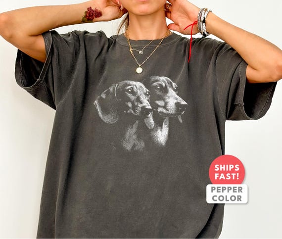 Dachshund Graphic T-Shirt: Comfort Colors Vintage Dog Lover Tee