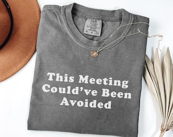 This Meeting Could've Been Avoided Shirt | Funny Office Tee | Comfort Colors Coworker Gift | Dry Humor Work Top