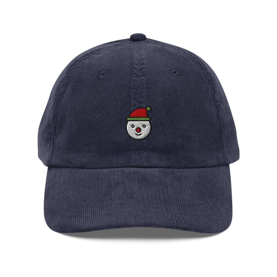 Embroidered Snowman Corduroy Baseball Cap, Christmas Gift  display picture 1