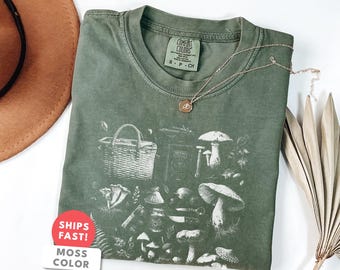 Koszulka Vintage Mushroom Forager: Koszulka Comfort Colors Mushroom Mycology
