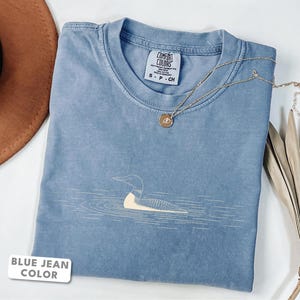 Loon Shirt | Common Loon Water Graphic Tee | Comfort Colors Bird Lover Gift | Lake Nature Wildlife Top