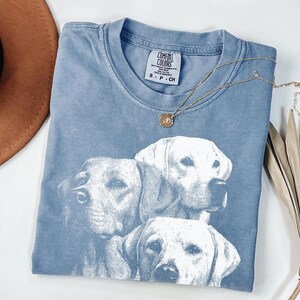 Camiseta Labrador | Camiseta Vintage com Retrato de Labrador | Presente para Pais e Mães de Labradores | Camiseta Comfort Colors com Estampa da Raça Labrador imagem 4