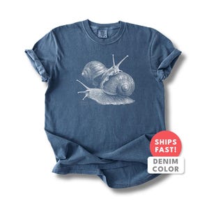 Aesthetic Snail Shirt: Comfort Colors Snail Animal T-shirt afbeelding 7
