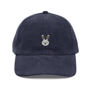 Häschen Baseballmütze, Geschenk für Hasenliebhaber, süße Ostermütze, nachhaltige Kordmütze, für Sie und Ihn, lustiger Vintage Hut