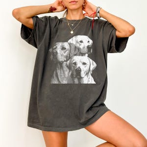 Camiseta Labrador | Camiseta Vintage com Retrato de Labrador | Presente para Pais e Mães de Labradores | Camiseta Comfort Colors com Estampa da Raça Labrador imagem 5