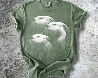 Vintage Sea Otter T-Shirt: Garment Dyed Comfort Colors Tee
