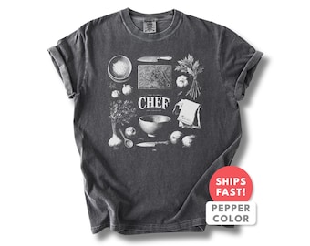 Vintage Prepboard Shirt: Comfort Colors Chef Foodie T-Shirt