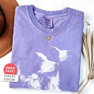 Border Collie Shirt | Vintage Border Collie Portrait Tee | Border Collie Mom Dad Gift | Comfort Colors Herding Dog Breed Top image 8