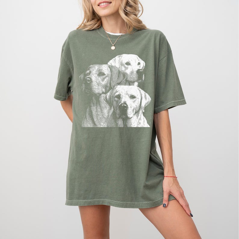 Camiseta Labrador | Camiseta Vintage com Retrato de Labrador | Presente para Pais e Mães de Labradores | Camiseta Comfort Colors com Estampa da Raça Labrador imagem 7
