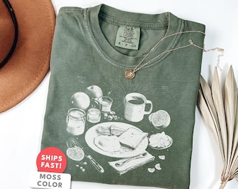 Vintage Brunch Shirt: Comfort Colors Breakfast Foodie T-Shirt