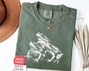 Vintage Frogs Shirt: Comfort Colors Frog Lover Graphic T-Shirt