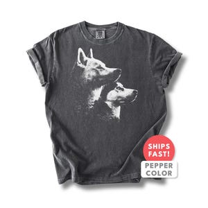 Chemise husky sibérien, t-shirt graphique portrait de chien vintage image 7