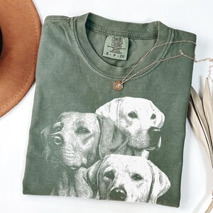 Camiseta Labrador | Camiseta Vintage com Retrato de Labrador | Presente para Pais e Mães de Labradores | Camiseta Comfort Colors com Estampa da Raça Labrador imagem 1