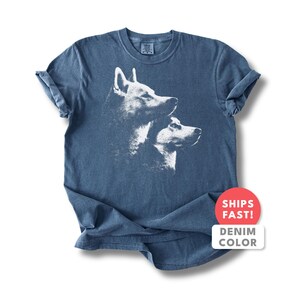 Chemise husky sibérien, t-shirt graphique portrait de chien vintage image 8