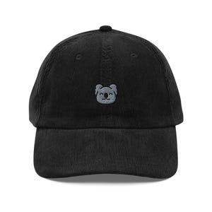 Koala Baseballmütze, Geschenk für Koala-Liebhaber, niedliche Tier-Cordmütze, nachhaltige Mütze, für Sie und Ihn, Stickerei, lustige Vintage-Mütze